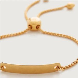 Monica Vinader Havana Adjustable Friendship Ring - Gold Vermeil (New!)